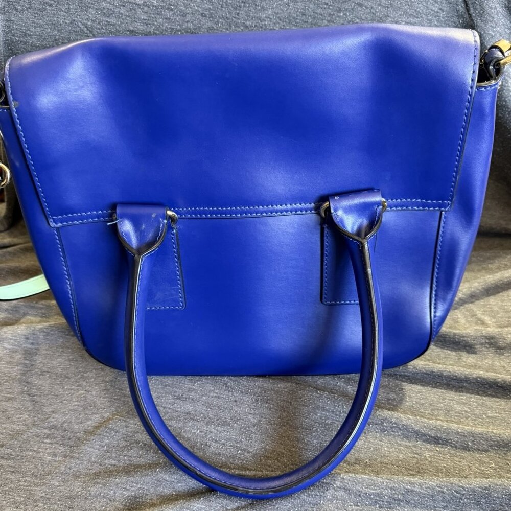 Kate Spade New York Bond Street Flo Satchel Crossbody – Royal Blue / Aqua - Picture 7 of 8